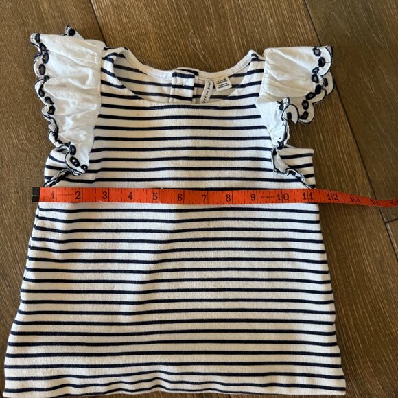 Janie and Jack nautical flutter sleeve eyelet ruffle dress size 12/18 months - Picture 3 of 8